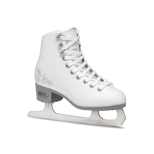 Girls Ice Skates - White Allure Figure Skates for Beginners, Size 4 - Rollerblade