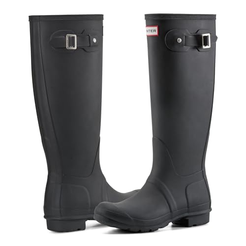 Hunter Women's Original Tall Rain Boots - Black, Size 10 Waterproof Classic