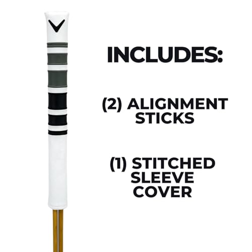 Callaway Heritage Wood Golf Alignment Sticks with Cover - 2 Pack