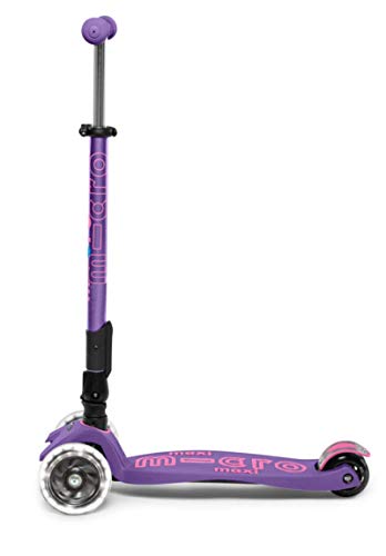 Kids Foldable LED Kids Scooter - Micro Maxi, 5-12 Years, Purple