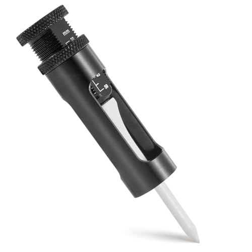 Adjustable Golf Tee Height Setter Tool with Precision Scale - Aluminum
