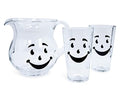 Kool-Aid Man Glass Pitcher and Pint Glass Set - 64oz Beverage Dispenser & 16oz Glassware