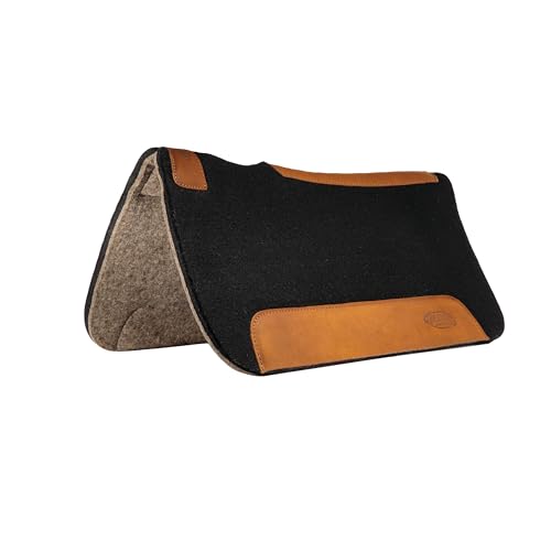Weaver Equine 25x26 Pony Contoured Wool Felt Western Saddle Pad for Horse Comfort