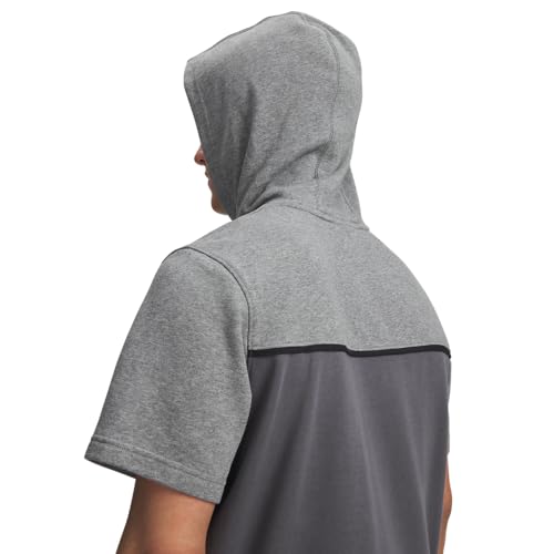 Under Armour Men's Utility Short Sleeve Hoodie XL Castlerock Black