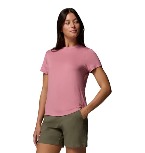 Columbia Women's Parsons Point Short Sleeve Logo Tee - Medium Rosette Heather