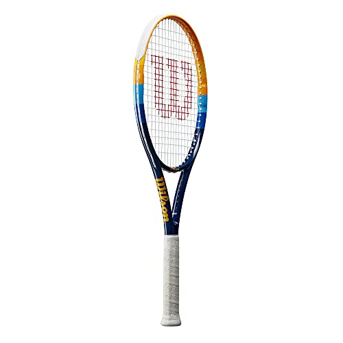 Wilson Adult Recreational Tennis Racket Grip Size 2 4 1/4 Blue/Orange