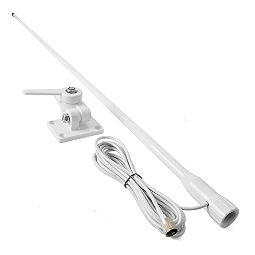 UAYESOK 48 Inch Fiberglass Marine VHF Antenna with 7m Coax Cable
