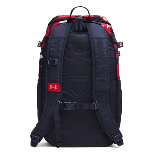 Unisex Baseball Backpack with Water-Resistant Tech - Midnight Navy / Metallic Gold, OSFA