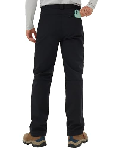 Pioneer Camp Men's Waterproof Insulated Softshell Hiking Pants Black XXL