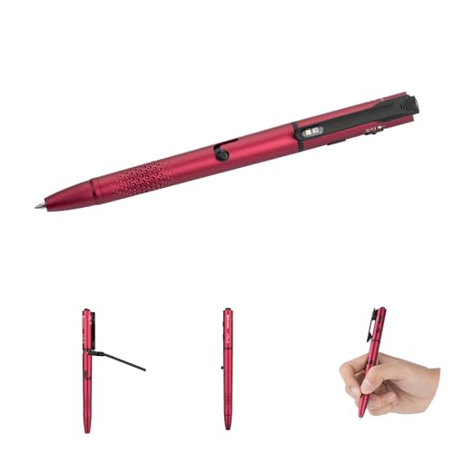 OLIGHT O'Pen 3 4-in-1 Rechargeable Pen Light with Ballpoint Refill, Wine Red