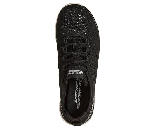 Skechers Women's Sport Active Waterproof Virtue Rainy Romance Shoes - Black & White, Size 6