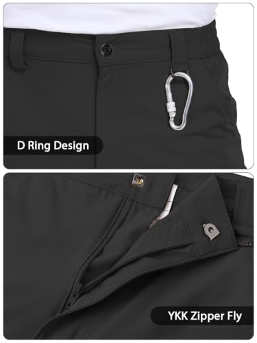 Men's Water Resistant Quick Dry Cargo Pants - Dark Grey 34 - Outdoor Hiking & Camping Apparel