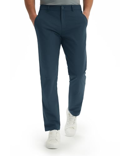 Men's Golf Pants 34W x 30L Inseam Stretch with 5 Pockets - Navy