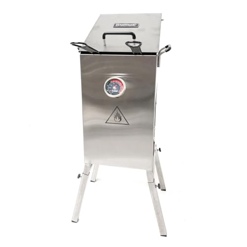 Outdoor Propane Deep Fryer with 2 Baskets - 4 Gallon Steel Fryer, Drain Valve, Thermometer - Fryer Variant