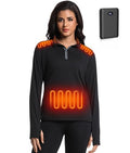 Women's FERNIDA Heated 1/4 Zip Fleece-Lined Shirt - Small