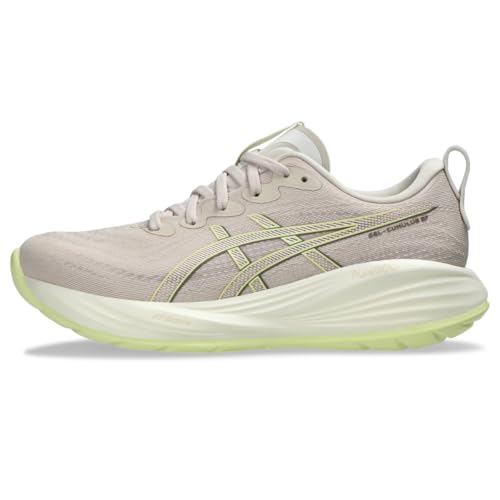 ASICS Women's Gel-Cumulus 27 Running Shoes - Wide Mineral Beige Huddle Yellow