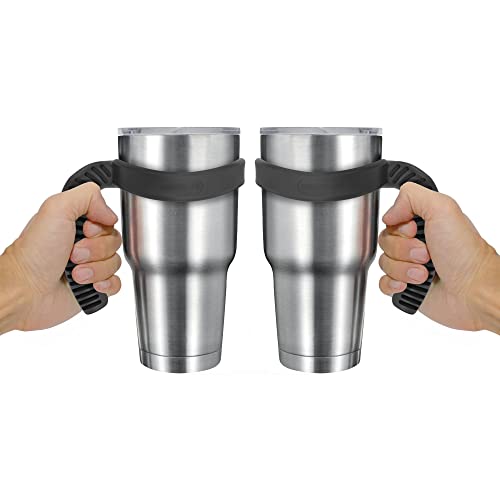 Chillout Life Handle for 30 oz YETI & Ozark Trail Tumblers - Black 2 Pack