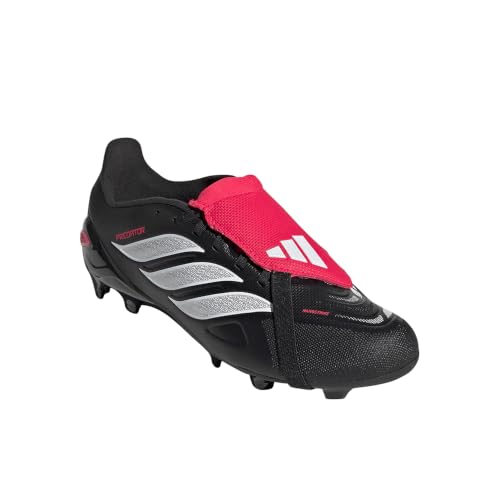 adidas Kids' League Predator Fold-Over Tongue Soccer Sneakers - Big Kid, Black/White/Lucid Red