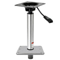 Silver 3/4 Inch Adjustable Locking Boat Seat Base - 18-24 Inch Height Range