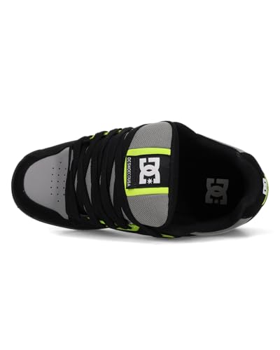 DC Shoes Mens Stag Sneakers - 10.5 Black Grey Green