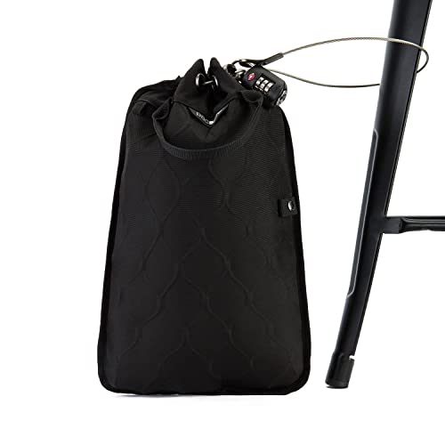 Pacsafe TravelSafe Gii 5L Portable Safe Black - Secure Lockable Travel Security Bag