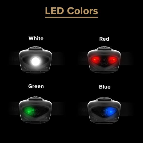 Princeton Tec VIZZ 550 RGB Headlamp Black RGB - 550 Lumens Waterproof Dimmable LED