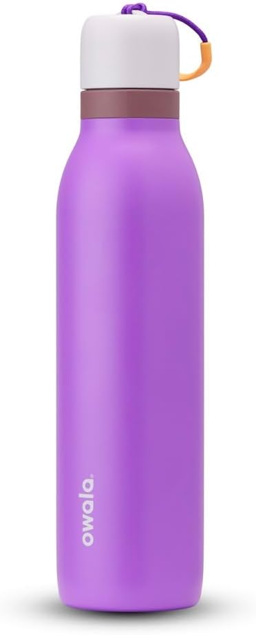 Owala FreeSip Twist Insulated Stainless Steel Water Bottle - BPA-Free, 24 oz, Purple for Sports & Travel