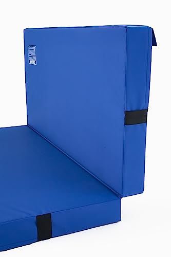 Blue 4ft x 4ft x 4in Gymnastics Crash Landing Mat - Tumbling & Cheerleading Safety
