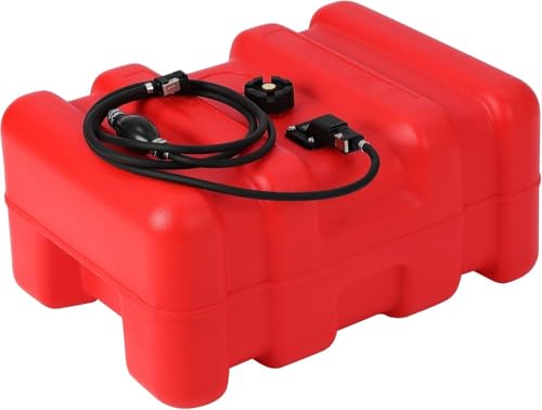 15 Gallon Portable Marine Boat Fuel Tank with Fuel Line & Built-In Filter