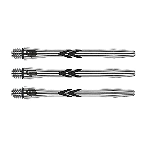 Aluminum Dart Shafts 46mm Medium Length for Stable Flight Control - Set of 6