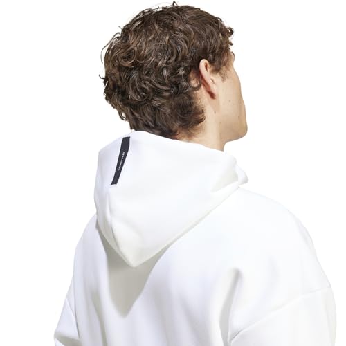 adidas Men's Z.N.E. Full-Zip Hoodie Jacket - Medium White
