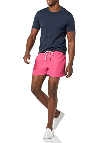 Men's 5-Inch & 7-Inch Quick-Dry Swim Trunks - Lightweight & Breathable, Hot Pink, Small