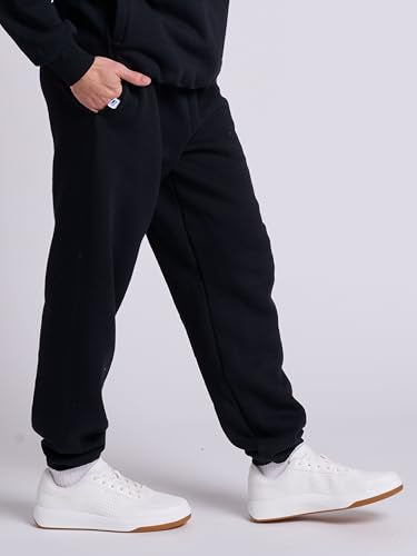 Russell Athletic Men's Dri Power Fleece Sweatpants with Pockets - Relaxed Fit, Elastic Bottom, Medium, 1 Pack - Black
