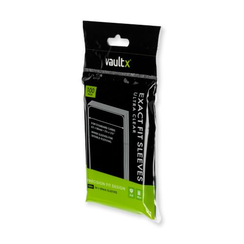 Trading Card Inner Sleeves 100 Pack - Precise Fit for 63x88mm Cards
