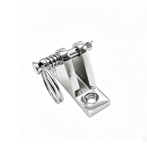 2 Pack 316 Stainless Steel Bimini Top 90° Deck Hinges with Removable Pin - Saltwater Marine Hardware