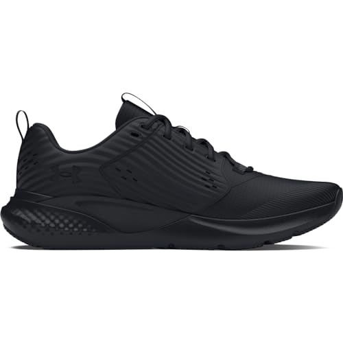 Under Armour Men's Charged Commit Trainer 4 Running Shoes - Black/Ultimate Black/Castlerock, Size 10