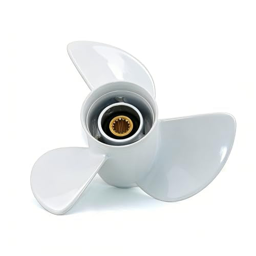 PWCMAN 13x19-K Outboard Propeller 3-Blade RH White for Yamaha 50-130HP