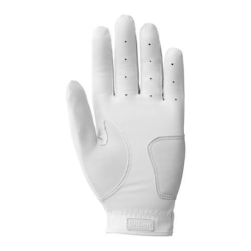 Women's Golf Gloves Grip Plus - Right Hand, Medium, White - Enhanced Breathability & Control