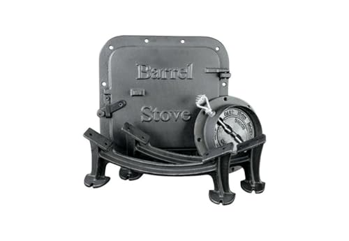 US Stove BSK1000 Barrel Camp Stove Kit for Steel Drums, Medium, Black
