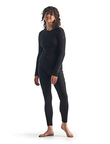 Icebreaker Merino Women's 175 Everyday Cold Weather Base Layer Long Sleeve Crewneck - Large Black