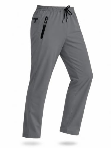 Men's Lightweight Quick Dry Athletic Joggers - Dark Gray, 34