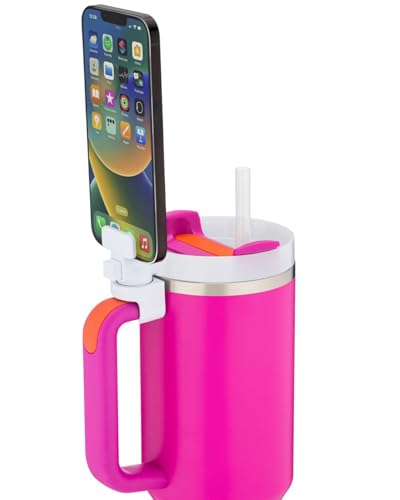 HydraClip Phone Attachment White - Secure Grip & Tripod Stand for Stanley Quencher