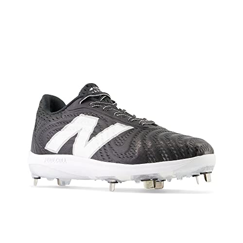 Men's FuelCell 4040 V7 Metal Baseball Cleats - Black White, Size 10.5