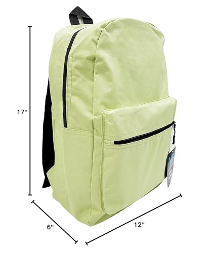 Winterlace 12 Pack Black 17 Inch Lightweight School & Travel Backpacks