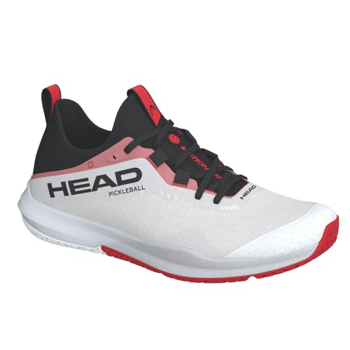 HEAD Motion Pro Men's Pickleball Shoe White/Red 13 - Durable, Breathable Court Shoe