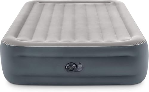 Intex Queen Dura-Beam Airbed with Internal Electric Pump, 18-Inch Height