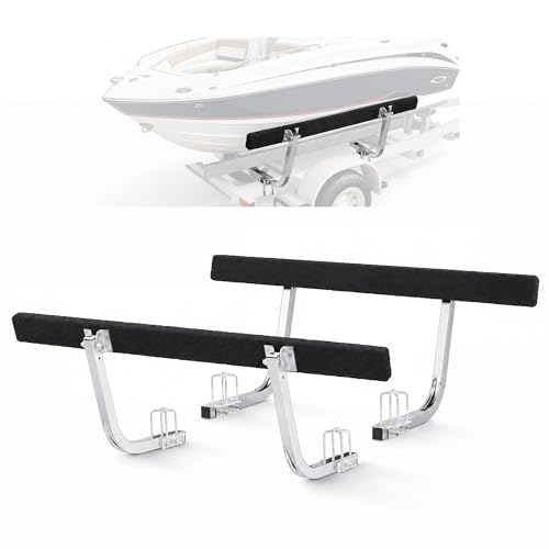 Adjustable Boat Trailer Guide Poles 40-60 Inches with Protective Sleeves