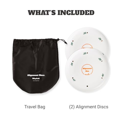 WHYGOLF Alignment Discs & Padded Golf Alignment Rods Bundle - Pro Swing Training Aids