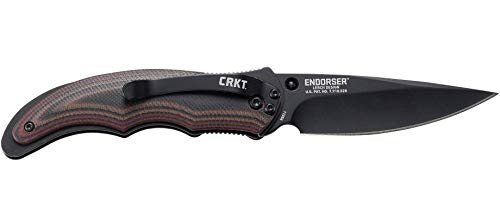 CRKT Endorser Assisted Folding Knife Black 3.18" Blade with Liner Lock