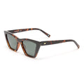 Le Specs Velodrome Cat Eye Sunglasses Women Dark Tort Frame Khaki Lenses